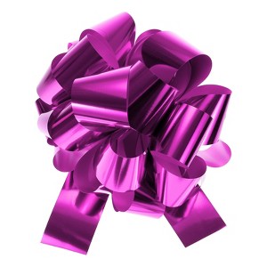 Unique Bargains Wedding Christmas Bright Metallic Gift Wrapping Large Pull Bows Ribbon 1 Pc - 1 of 4