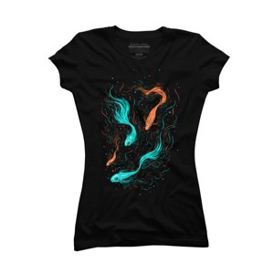 Junior's Design By Humans Neon Float By StevenToang T-Shirt - 1 of 3