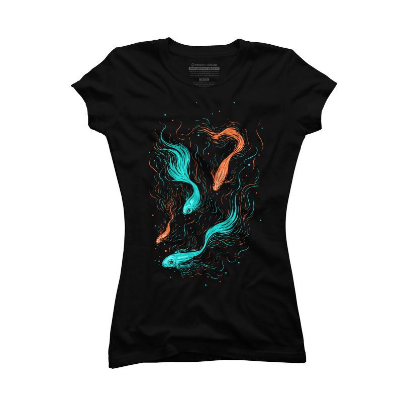 Junior's Design By Humans Neon Float By StevenToang T-Shirt, 1 of 4