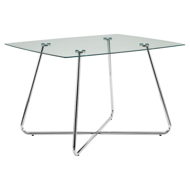 Metal/Glass Dining Table - Chrome - EveryRoom, 1 of 7