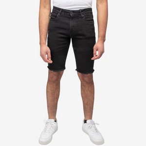 RAW X Men's Denim Shorts, Rips Distress Frayed Cut Off Slim Fit Jeans Short - 1 of 4