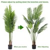 5 Ft Tall Artificial Palm Tree, Fake Tropical Palm Tree, Adjustable, for Home Office Living Room Decor - 3 of 4