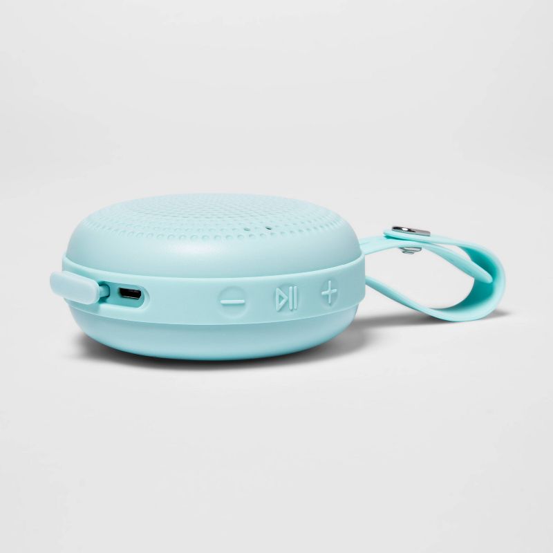 heyday&#8482; Round Portable Bluetooth Speaker with Loop - Light Teal, 3 of 4