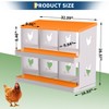 Chicken Nesting Boxes, 6 Hole Roll Away Nest Box for Chicken and Poultry to Collect Eggs, Egg Laying Boxes for Chicken Coop - 2 of 4