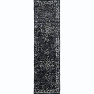 Oriental Weavers Andorra 7135F Blue/ Light Blue Indoor Area Rug - 2'6" x 12'
