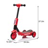 VisioGear 2 in1 Kids Ride On Three-Wheel Balance Scooter, Toy for Kids, Wider Pedal for Kids 3-6, Red, 24.8"*12.2"*27.2" - 3 of 4