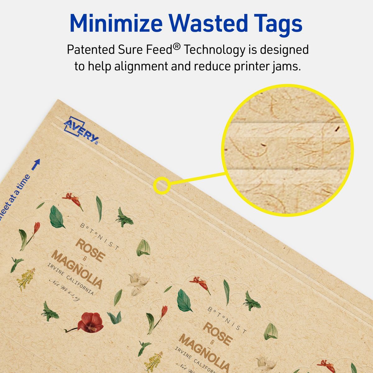 2-1/2" Diameter Round Scalloped Edge, Kraft Brown Printable Tags - thumbnail 4