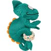 goDog Double Chew Guard Technology Chameleon Squeaker Plush Dog Toy, Teal, Medium - 2 of 4
