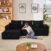 Aukfa 103.5" Modular Cloud Corduroy Sectional Sofa, L-Shaped No-Assembly Floor Couch with Washable Cover - 4 of 4