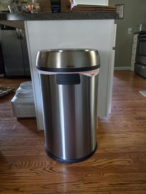 Alpine Industries 17-Gallon Stainless Steel Trash Can with Swing Lid