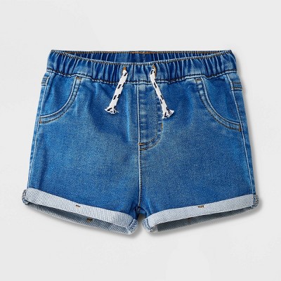 Image of Baby Boys' Light Wash Jean Shorts - Cat & Jack™ Newborn