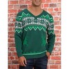 BLUEMING Men's Christmas Sweaters Reindeer & Snowflake V-Neck Sweater Thermal-Lock Knit Holiday Pullover - 2 of 4