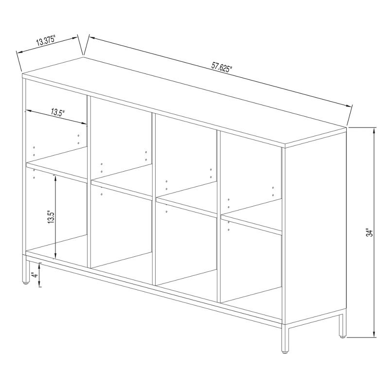 34" Loring 8 Cube Bookshelf - Threshold™, 5 of 14