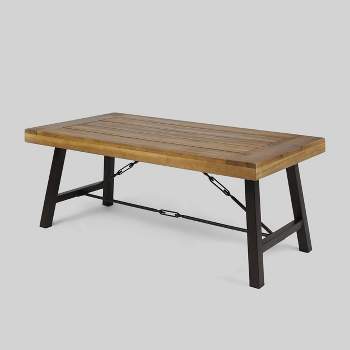 Catriona Acacia Wood Coffee Table - Teak - Christopher Knight Home
