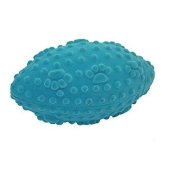 Multipet Vive Velvet Covered Vinyl Football That Squeaks When Squeezed, 5"
