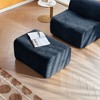 Sapphtopaz Ultra-Comfortable Velvet Sofa Chair with Footrest Upholstered Lounge Boneless Couch with Foam Filled Cloud Sofa Chair for Bedroom - 4 of 4