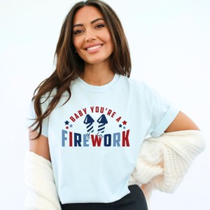 Simply Sage Market Baby You're A Firework Stars Garment Dyed Tee - 1 of 4