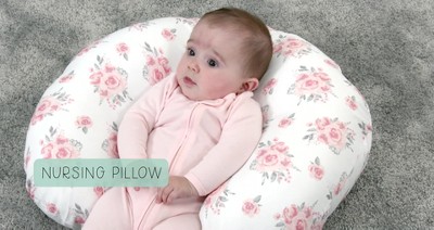 The Peanutshell Nursing Pillow For Breastfeeding Black Floral Target