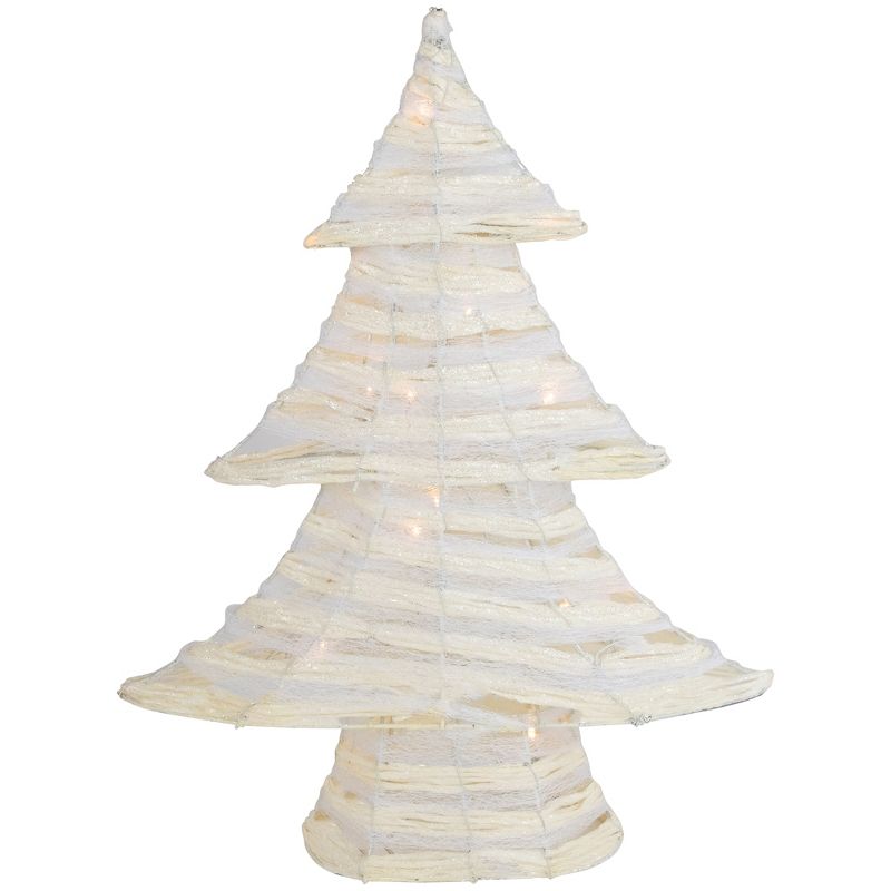 Northlight 18.5" Cream Battery Operated LED Lighted Christmas Tabletop Tree, 1 of 7