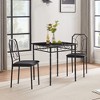 VECELO 5 Pieces Sets, Industrial Counter Height Tabletop with Bar Stools, Rectangle Breakfast Table and Chairs for Dining - image 4 of 4