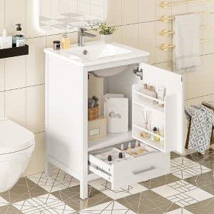 GDFStudio Aldrich Modern Bathroom Vanity with Ceramic Sink - 1 of 4