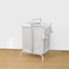 ALEXOUN Double Laundry Hamper with Lid, 110L Large Capacity & 2-Section Sorting Basket with Removable Bags for Laundry Room,Bathroom,Dorms - 2 of 4