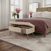 Jofran,Huggy Luxury Plush Faux Fur Upholstered Storage Bench - 2 of 4