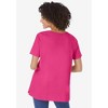 Woman Within Plus Size Perfect Short-Sleeve Keyhole Tee - 3 of 4