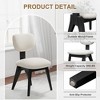 SpassWay 2 Black Dining Chairs Wood Legs Slanted Back Wide Seat 21" x 33" for Living Dining Room - 4 of 4