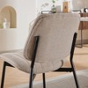 Lyngins 2-Pack Mid-Century Style Dining Chair – Walnut Bentwood, Retro Faux Leather Living Room Chair with Metal Tapered Legs, Ergonomic Curved Back - 4 of 4