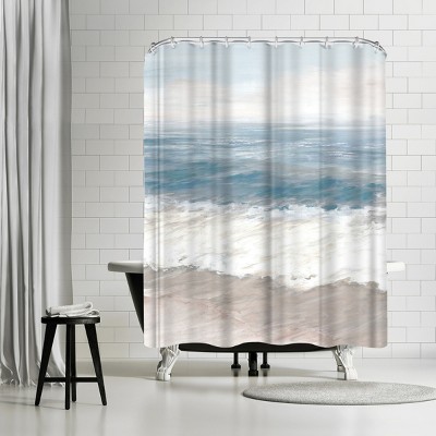 Americanflat Warm Waves by Pi Creative Art Shower Curtains