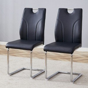 NicBex PU Leather Dining Chairs with Metal Legs,Armless Chairs for Kitchen,Living Room - 1 of 4