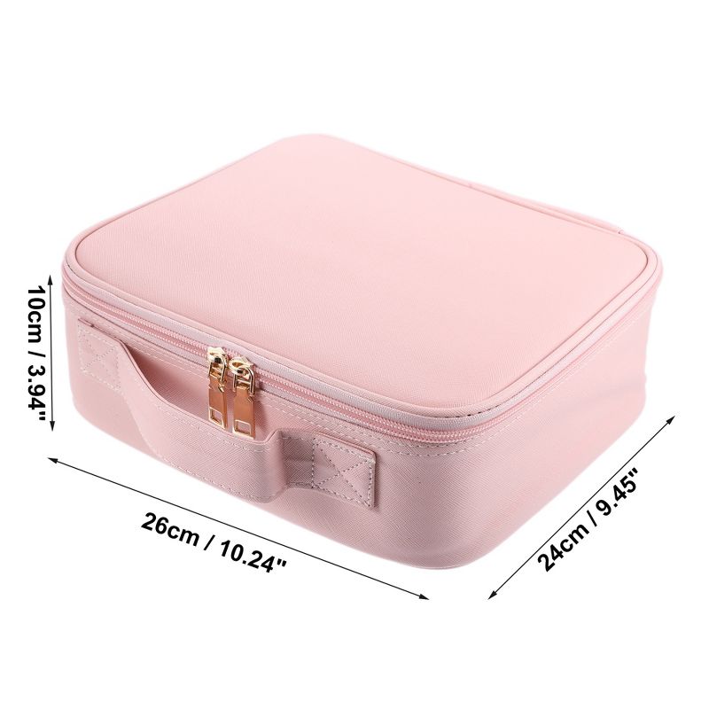Unique Bargains Makeup Bag Organizer with Adjustable Removable Dividers for Cosmetics Makeup Brushes 1Pcs, 4 of 7