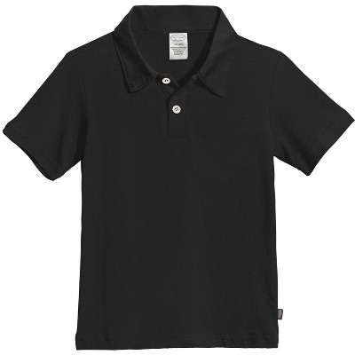 City Threads USA-Made Soft Cotton Boys Jersey 2-Button Short Sleeve Polo Shirt