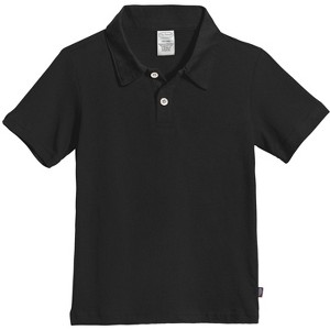 City Threads USA-Made Soft Cotton Boys Jersey 2-Button Short Sleeve Polo Shirt - 1 of 4