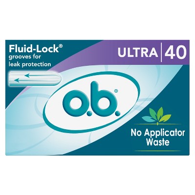 o.b. Non-Applicator Ultra Absorbency Tampons - Unscented - 40ct