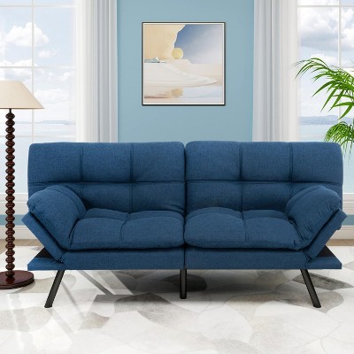 Dyonery 71"  Futon Sofa Bed, Memory Foam Modern Convertible Couch Bed,Folding Futon Sleeper Couch with Compact Living Space