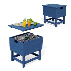 Hyleory Portable HDPE Side Table, 3-in-1 Patio Cooler Table - 1 of 4