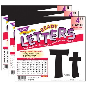 TREND Black 4" Playful Combo Ready Letters®, 3 Packs - 1 of 3