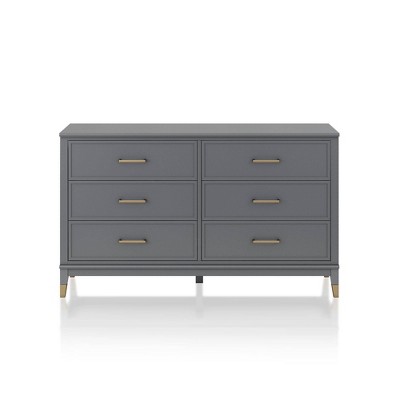 CosmoLiving by Cosmopolitan Westerleigh 6 Drawer Dresser Graphite Gray