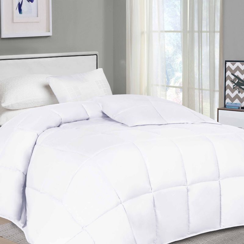 Brushed Microfiber Solid Comforter Reversible Medium Weight Down Alternative Bedding by Blue Nile Mills, 3 of 11