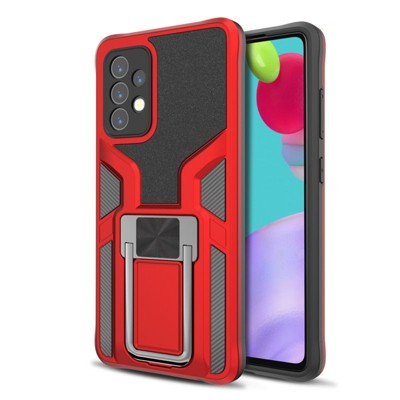 MyBat Hybrid Protector Case (with Ring Stand) Compatible With Samsung Galaxy A52 5G - Red / Black