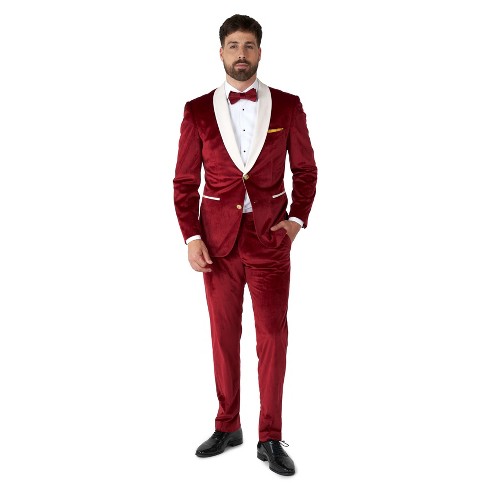 Suitor, Red Velvet Tuxedo, Buy Mens Suits & Tuxedos