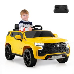 Costway 12V Kids Ride On Car Chevrolet Tahoe Electric Truck SUV Remote w/ Light & Music - 1 of 4