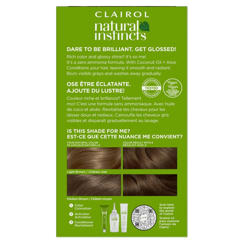 Natural Instincts Clairol Demi-Permanent Hair Color Cream Kit, 3 of 12