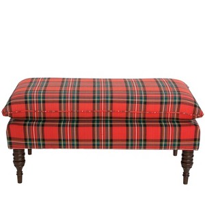 Pillowtop Bench - Ancient Stewart Red - Skyline Furniture
