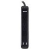 Philips 4-Outlet Surge Protector with USB Ports and 4' Braided Cord - Black - image 4 of 4