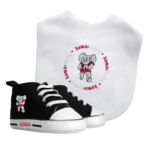 Baby Fanatic 2 Piece Bid and Shoes - NCAA Alabama Crimson Tide - White Unisex Infant Apparel - 1 of 3