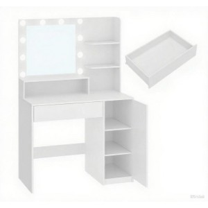 Makeup Vanity with Lights, 36" Vanity Desk, 4 Large Drawers, 3 Lighting Modes, Stool, Beauty Storage Organize - 1 of 1