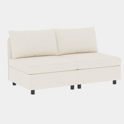 NicBex Couches for Living Room Armless Seat Loveseat Couches Chaise Longue Sofa Fabric Flexible Sofa with Storage for Small Spaces, Living Room